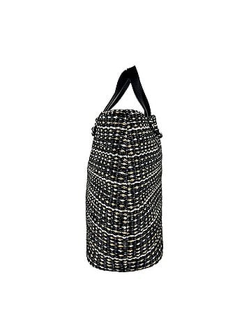 Chanel Chanel handbag/shoulder bag, raffia, black, white, beige, silver, women's, z9981 (view 2)