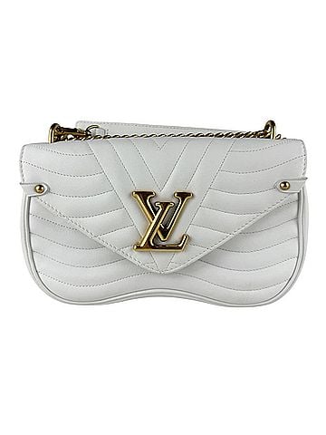 Louis Vuitton Louis Vuitton LOUIS VUITTON Shoulder Bag New Wave Chain MM Leather Snow Women's M51945 z9888 (view 1)