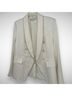 Veronica Beard 72% Acetate 28% Polyester 100% Polyester Solid White Blazer Size 8 - photo 5