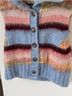 Free People Stripes Blue Pink Sweater Vest Size S - photo 7