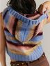Free People Stripes Blue Pink Sweater Vest Size S - photo 4