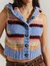 Free People Stripes Blue Pink Sweater Vest Size S - photo 3