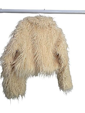 Joyfolie Cropped Faux Shearling Teddy Jacket Jacket (view 2)
