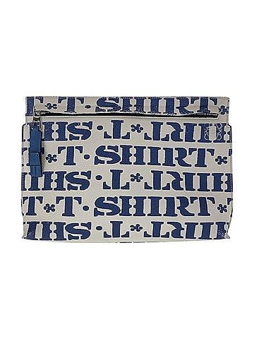 Loewe LOEWE T Pouch, Blue and White, Silver Hardware, Leather Clutch Bag, Second Men's (view 1)