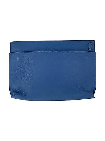 Loewe LOEWE T Pouch, Blue and White, Silver Hardware, Leather Clutch Bag, Second Men's (view 2)