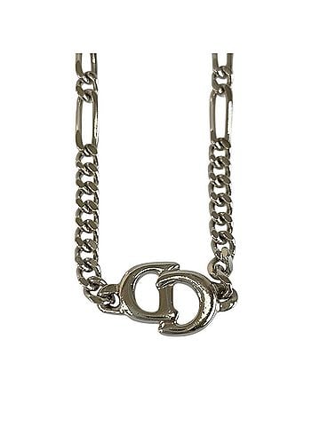 Christian Dior Christian Dior Vintage CD Logo Silver Plated Necklace for Women (view 1)