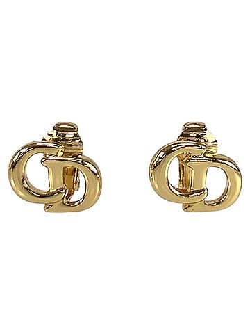 Christian Dior Christian Dior Vintage CD Logo Gold Plated Earrings for Women (view 1)
