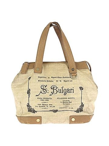 Bvlgari BVLGARI Collezione Tote Bag/Handbag for Women, Beige/Brown Leather with Gold Hardware, 29902 (view 1)
