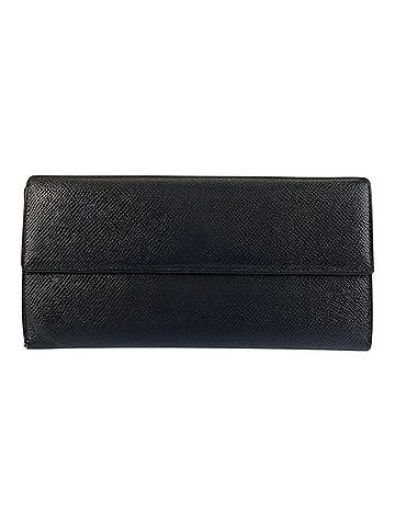 Bvlgari BVLGARI Classico Black Leather Long Wallet with Silver Hardware for Men (view 2)