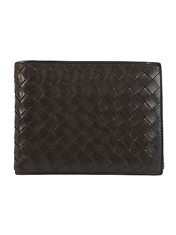 Bottega Veneta BOTTEGA VENETA Bottega Veneta Intrecciato Brown Leather V4651 Folding Wallet Compact for Men (view 1)