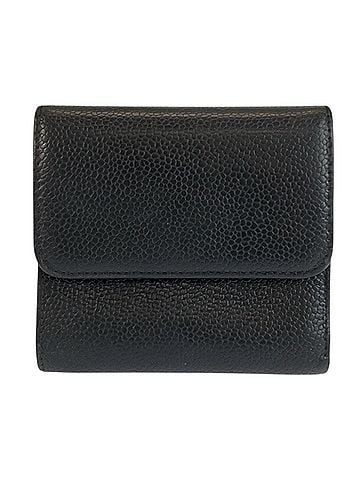 Chanel CHANEL Coco Mark Black Leather Folding Wallet Compact for Women (view 2)
