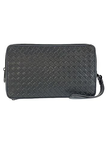 Bottega Veneta BOTTEGA VENETA Bottega Veneta Intrecciato Grey Leather Clutch Bag Second for Men B03066889Y (view 1)