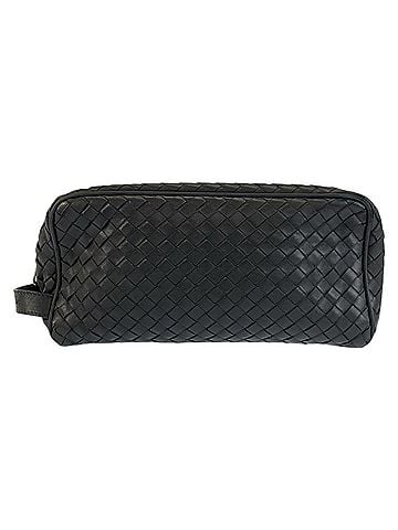 Bottega Veneta BOTTEGA VENETA Intrecciato Black Leather Clutch Bag (V4651) for Men (view 1)