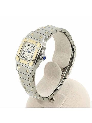 Cartier Cartier Santos Galbee SM Two-Tone W20057C4 Ladies' Watch Date Silver YG Yellow Gold Automatic Movement (view 2)