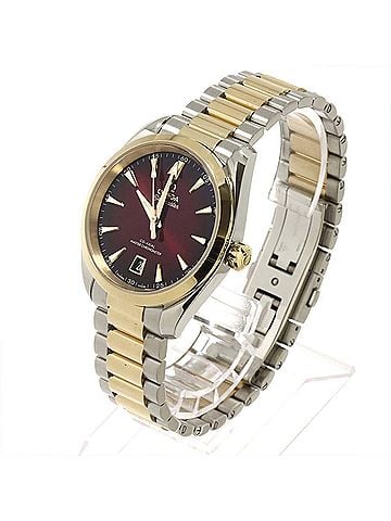 Omega Omega Seamaster Aqua Terra Two-Tone 220 20 38 10 002 Men's Watch Date Red 18K Yellow Gold Automatic Self-Winding (view 2)