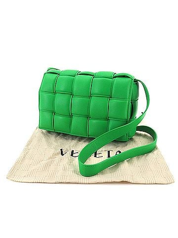 Bottega Veneta Bottega Veneta Intrecciato Padded Cassette Shoulder Handbag, Leather, Green (view 1)