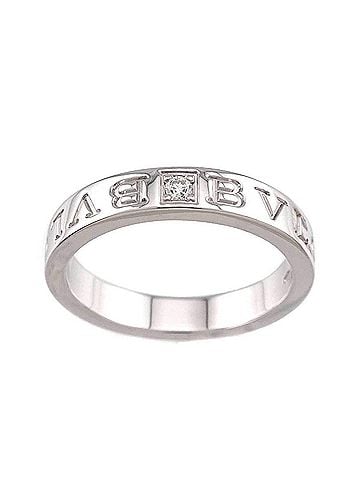 Bvlgari Bulgari BVLGARI B-ZERO1 Essential 1 Ring with Diamond, 18K WG White Gold 750 (view 1)