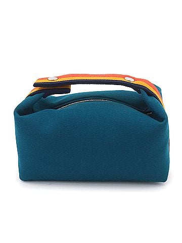 Hermès Hermes Bride a Brac PM Rocabar Handbag, Wool, Blue Paon, Silver Hardware, Pouch (view 1)