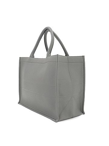 Christian Dior Christian Dior Book Tote Bag Medium Handbag, Leather, Grey, M1296ZGSB (view 2)