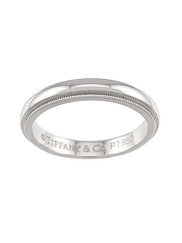 Tiffany & Co. Tiffany & Co. Milgrain 1 Ring, 3mm wide, Platinum, Together Ring (view 1)