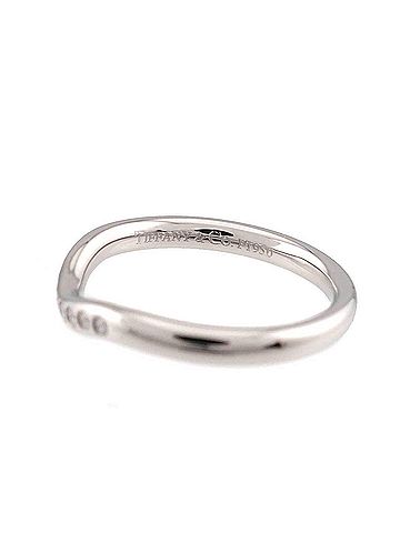 Tiffany & Co. Tiffany & Co. Curved Band Ring with Diamonds, Platinum. (view 2)
