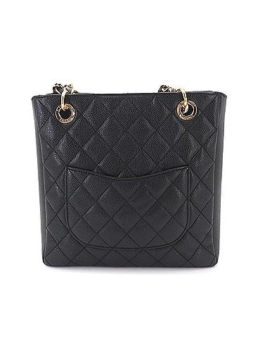 Chanel Chanel Matelasse PST Chain Tote Handbag, Caviar Leather, Black, Gold Hardware, A20994 (view 2)