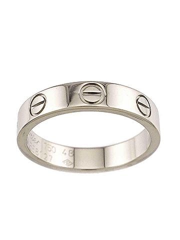Cartier Cartier Mini Love Ring #48, 18K WG (White Gold 750) (view 1)