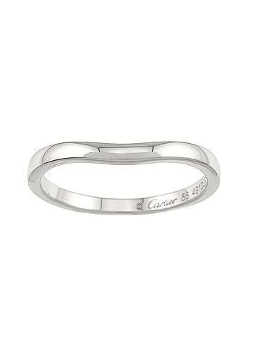 Cartier Cartier Ballerina Curve Ring, Size #56, 2mm wide, Platinum. (view 1)