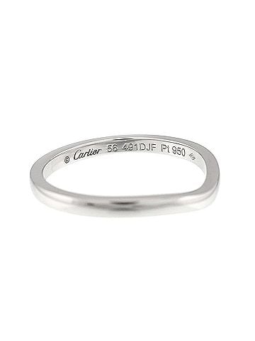 Cartier Cartier Ballerina Curve Ring, Size #56, 2mm wide, Platinum. (view 2)
