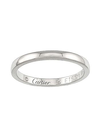 Cartier Cartier Ballerine Ring #54, 2mm wide, Platinum. (view 1)