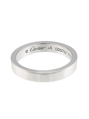 Cartier Cartier C de #48 Ring, 3mm wide, Platinum, Diamond Ring (view 2)