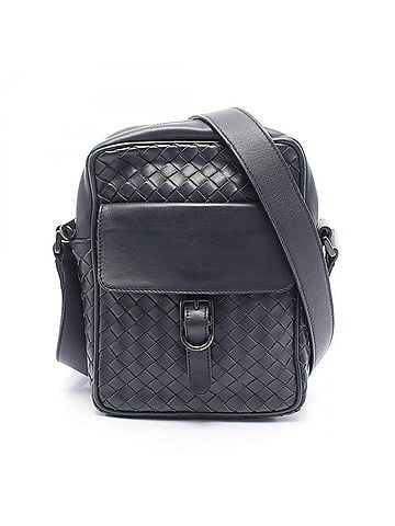 Bottega Veneta Bottega Veneta Intrecciato Shoulder Bag/Handbag, Leather, Women's, Navy, 113092 (view 1)