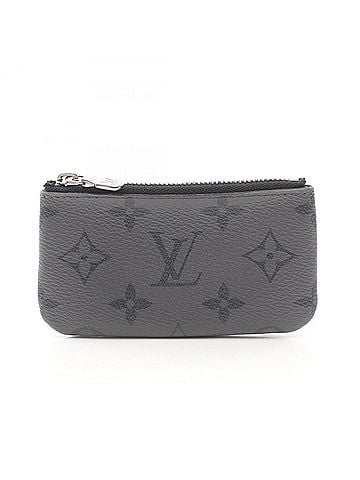 Louis Vuitton Louis Vuitton Pochette Clé Monogram Eclipse Reverse Wallet with Keyring, Coin Purse, Men's, Gray/Black, M80905 (view 1)