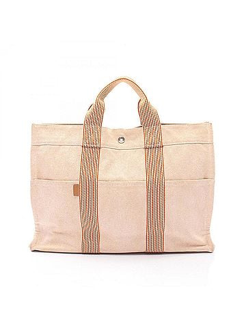 Hermès Hermes New Fourre-Tout MM Tote Bag Handbag Canvas Women's Orange/Brown (view 1)