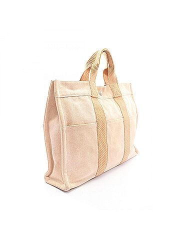Hermès Hermes New Fourre-Tout MM Tote Bag Handbag Canvas Women's Orange/Brown (view 2)