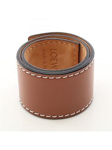Loewe Loewe Anagram Slap Small Bracelet, Leather, Women's, Brown (view 2)