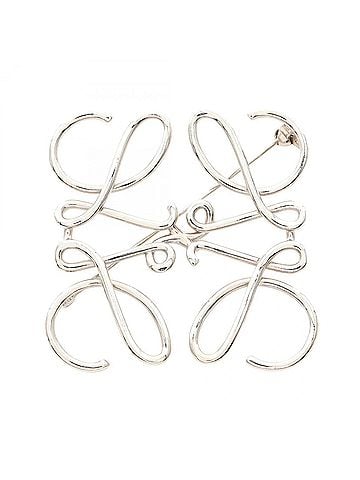 Loewe Loewe Anagram Brooch, Stainless Steel, Silver Tone, Women's Accessory (view 1)