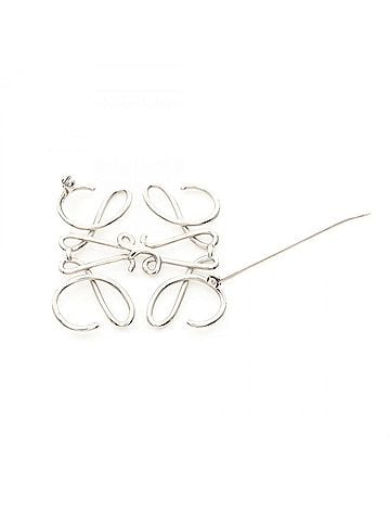 Loewe Loewe Anagram Brooch, Stainless Steel, Silver Tone, Women's Accessory (view 2)