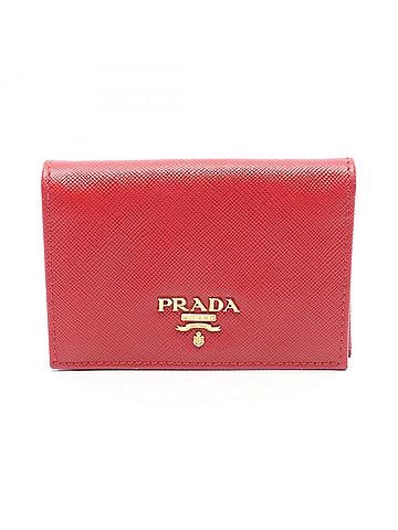 Prada Prada bi-fold wallet, Saffiano leather, women's, red. (view 1)