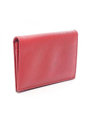 Prada Prada bi-fold wallet, Saffiano leather, women's, red. (view 2)