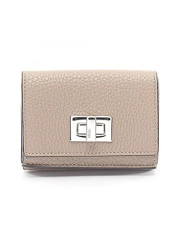 Fendi Fendi Peekaboo Tri-fold Wallet, Leather, Women's, Beige, 8M0426 (view 1)