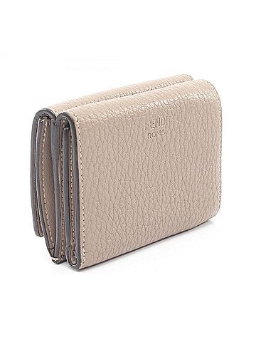 Fendi Fendi Peekaboo Tri-fold Wallet, Leather, Women's, Beige, 8M0426 (view 2)