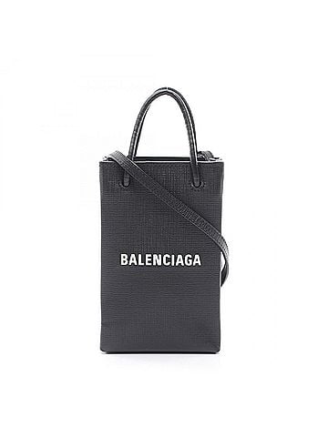 Balenciaga Balenciaga BALENCIAGA Phone Holder Mini 2-Way Tote Bag Handbag Leather Women's Black 528655 (view 1)