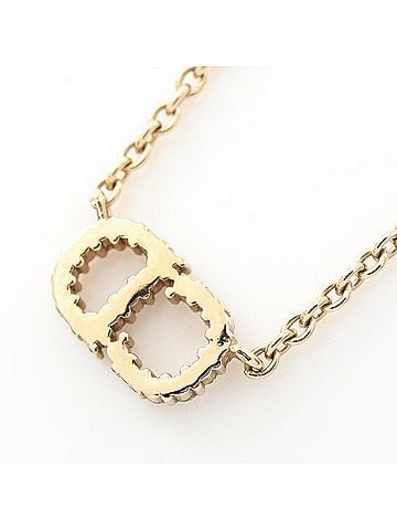 Christian Dior Christian Dior Dior Clair D Lune Necklace, Gold Plated (GP) Rhinestone Women's, Tone, Clear Tone (view 2)