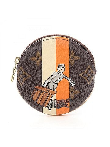 Louis Vuitton Louis Vuitton Portemonnaie Long Monogram Groom Wallet/Coin Purse, Leather, Women's, Brown/Orange Multicolor M60037 (view 1)