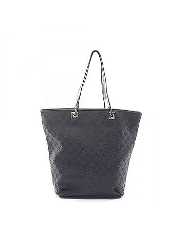 Gucci Gucci GG Canvas Tote Bag Handbag Leather Women's Black 0021098 (view 1)