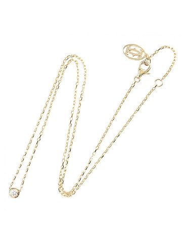 Cartier Cartier d'Amour SM Necklace, 18K (Yellow Gold) Diamond Women's, Gold Tone, Clear Tone (view 2)