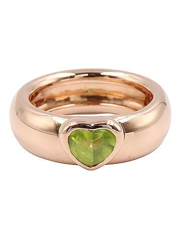 Tiffany & Co. Tiffany & Co. Friendship PE Ring - 18K Pink Gold (PG) Peridot Women's Gold/Green Tones (view 2)