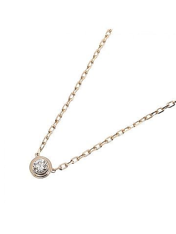 Cartier Cartier d'Amour SM Necklace, 18K Pink Gold (PG), Diamond, Women's, Tone, Clear B7215700 (view 1)