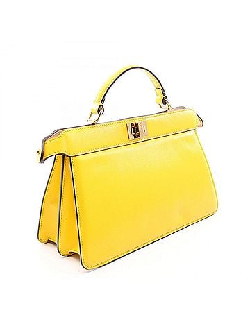 Fendi Fendi Peekaboo I.U East-West 2-Way Handbag, Leather, Women's, Yellow (8BN323) (view 2)